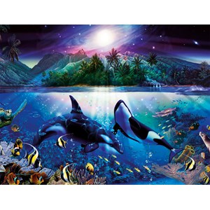 Ravensburger (16661) - "Graceful Killer Whales" - 2000 pezzi