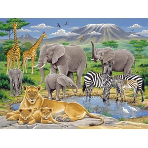 Ravensburger (12736) - "African Animals" - 200 pezzi