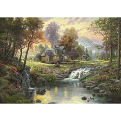 Schmidt Spiele (58445) - Thomas Kinkade: "Mountain Retreat" - 1000 pezzi