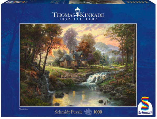 Schmidt Spiele (58445) - Thomas Kinkade: "Mountain Retreat" - 1000 pezzi