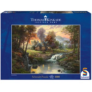 Schmidt Spiele (58445) - Thomas Kinkade: "Mountain Retreat" - 1000 pezzi