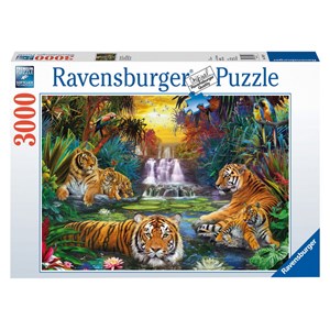 Ravensburger (170579) - "Tigers at the Waterhole" - 3000 pezzi