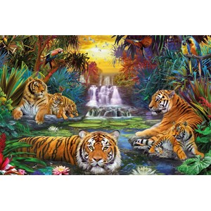 Ravensburger (170579) - "Tigers at the Waterhole" - 3000 pezzi