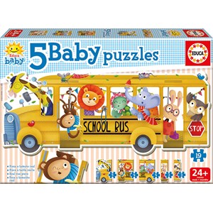 Educa (17575) - "School Bus" - 3 4 5 pezzi