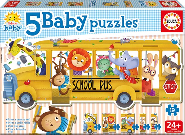 Educa (17575) - "School Bus" - 3 4 5 pezzi