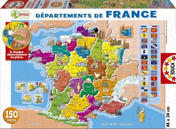 Educa (14957) - "Departments of France" - 150 pezzi
