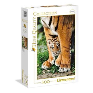 Clementoni (35046) - "Bengal tiger cub between its mother's legs" - 500 pezzi