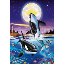 Clementoni (94052) - Christian Riese Lassen: "Killer whales" - 1000 pezzi