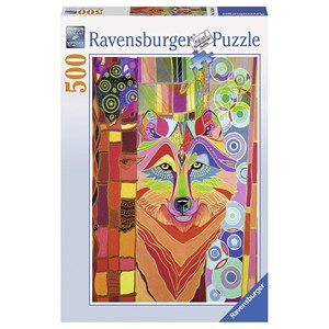 Ravensburger (14368) - "Mystic Wolf, Multi Color" - 500 pezzi