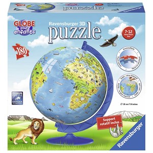 Ravensburger (12339) - "World Map in French" - 180 pezzi