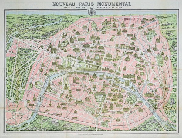 Piatnik (542848) - "Paris Map, 1910" - 1000 pezzi