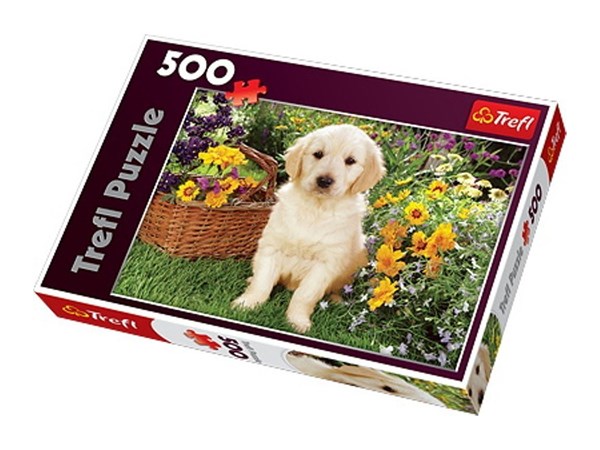 Trefl (371604) - Greg Cuddiford: "Labrador Puppy in the Garden" - 500 pezzi