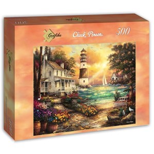 Grafika (T-00709) - Chuck Pinson: "Cottage by the Sea" - 500 pezzi