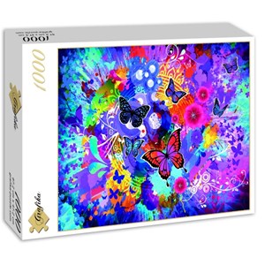 Grafika (02719) - "Colorful Flowers and Butterflies" - 1000 pezzi