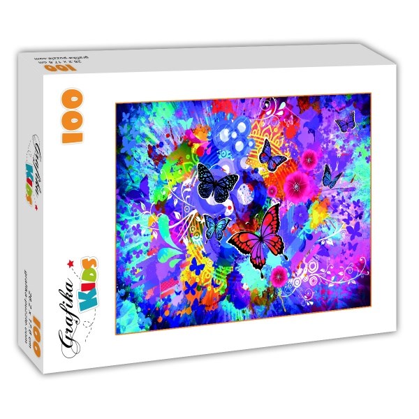 Grafika Kids (02013) - "Colorful Flowers and Butterflies" - 100 pezzi