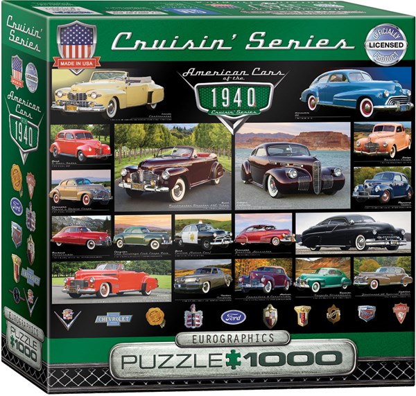 Eurographics (8000-0675) - "American Cars of the 1940s" - 1000 pezzi