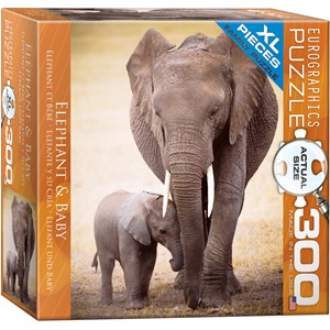 Eurographics (8300-0270) - "Elephant & Baby" - 300 pezzi