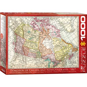 Eurographics (6000-5304) - "Antique Map - Dominion of Canada & Newfoundland" - 1000 pezzi