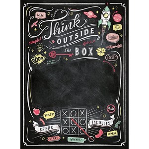 Clementoni (39468) - "Think Outside the Box, Black Board" - 1000 pezzi
