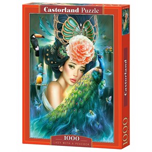 Castorland (C-103195) - "Lady with a Peacock" - 1000 pezzi