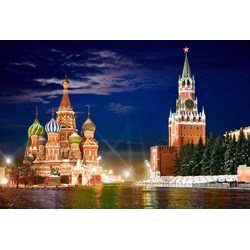 Castorland (C-101788) - "The Red Square by night in Moscow, Russia" - 1000 pezzi