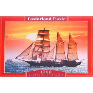 Castorland (C-100392) - "Sailing ship in the sunset" - 1000 pezzi