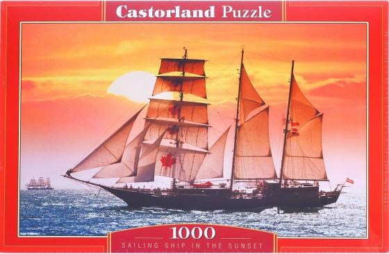 Castorland (C-100392) - "Sailing ship in the sunset" - 1000 pezzi