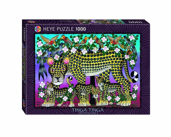 Heye (29427) - Edward Saidi Tingatinga: "Wildcat Family" - 1000 pezzi