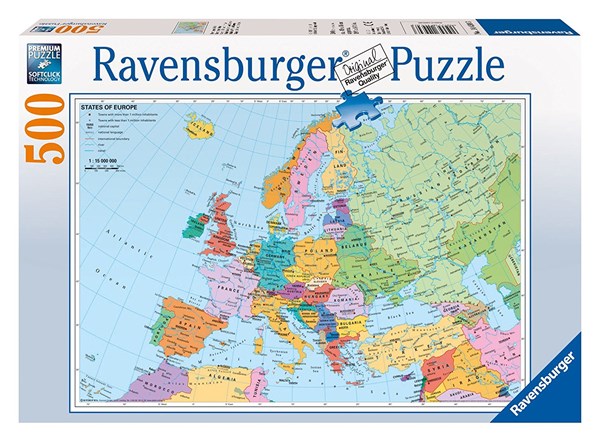 Ravensburger (14130) - "Political Map of Europe" - 500 pezzi