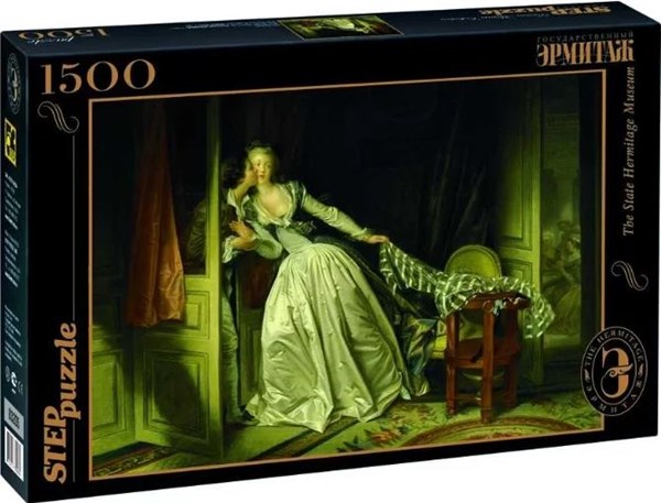 Step Puzzle (83205) - Jean-Honoré Fragonard: "The Stolen Kiss" - 1500 pezzi