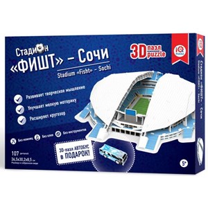 IQ 3D Puzzle (16552) - "Stadium Fisht, Sochi" - 107 pezzi