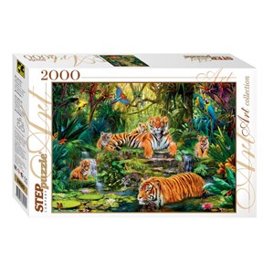Step Puzzle (84020) - "Tigers in the jungle" - 2000 pezzi