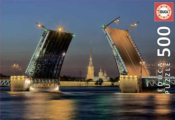 Educa (17413) - "Palace Bridge in Saint Petersburg, Russia" - 500 pezzi