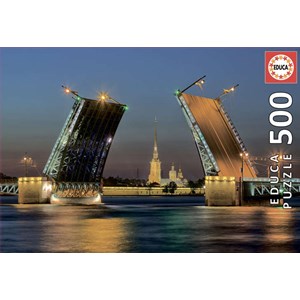 Educa (17413) - "Palace Bridge in Saint Petersburg, Russia" - 500 pezzi