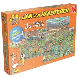 Jumbo (19004) - Jan van Haasteren: "Football 3 in 1" - 500 750 1000 pezzi