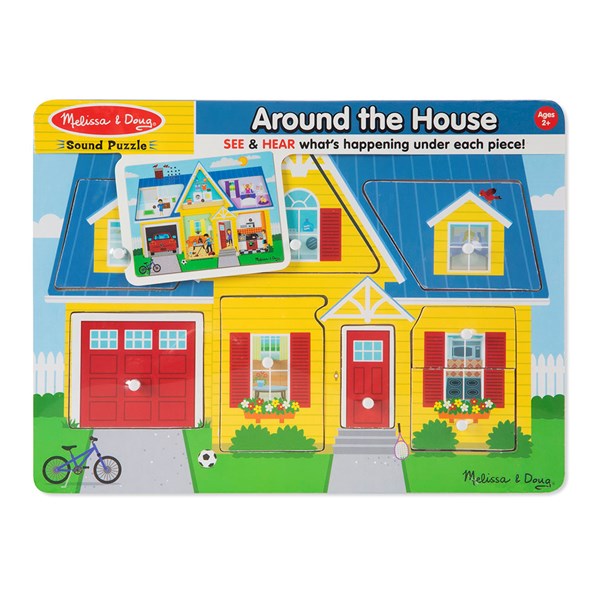 Melissa and Doug (734) - "Around the House, Sound Puzzle" - 8 pezzi