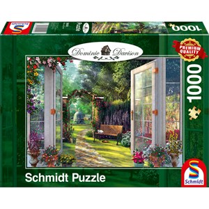 Schmidt Spiele (59592) - Dominic Davison: "View of the Enchanted Garden" - 1000 pezzi