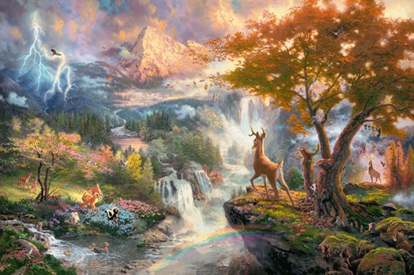 Schmidt Spiele (59486) - Thomas Kinkade: "Bambi" - 1000 pezzi