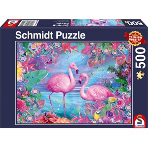 Schmidt Spiele (58342) - "Flamingos" - 500 pezzi