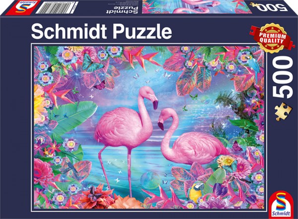 Schmidt Spiele (58342) - "Flamingos" - 500 pezzi