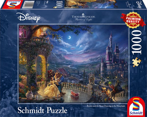 Schmidt Spiele (59484) - Thomas Kinkade: "Beauty and the Beast" - 1000 pezzi