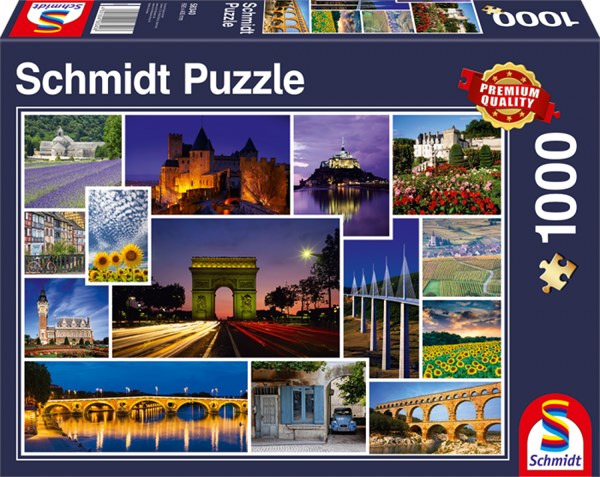Schmidt Spiele (58340) - "Have a Holiday in France" - 1000 pezzi