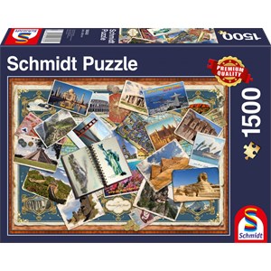 Schmidt Spiele (58343) - "Greetings from All Over the World" - 1500 pezzi