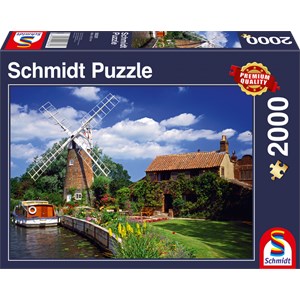 Schmidt Spiele (58331) - "On the Way with the Houseboat" - 2000 pezzi