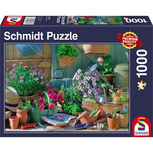 Schmidt Spiele (58313) - "At the Garden Table" - 1000 pezzi