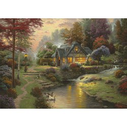 Schmidt Spiele (58464) - Thomas Kinkade: "Peaceful Evening" - 1000 pezzi