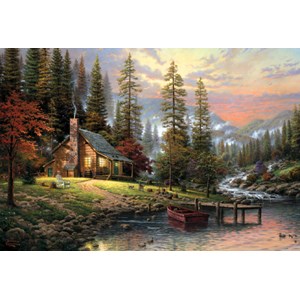 Schmidt Spiele (58455) - Thomas Kinkade: "A Peaceful Retreat" - 500 pezzi