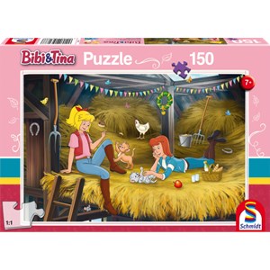 Schmidt Spiele (56188) - "Bibi and Tina, On Hay Floor" - 150 pezzi