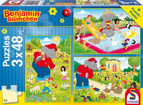 Schmidt Spiele (56208) - "Benjamin the Elephant, Summer time" - 48 pezzi