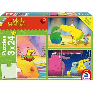 Schmidt Spiele (56226) - "On the road with Molly Monster" - 24 pezzi